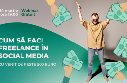 Webinar GRATUIT:  Cum să faci freelance în Social Media cu venit de peste 500 euro