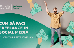 Webinar GRATUIT: Cum să faci freelance în Social Media cu venit de peste 500 euro