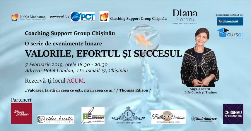 Noble Manhattan Coaching lanseaza Coaching Support Group la Chisinau